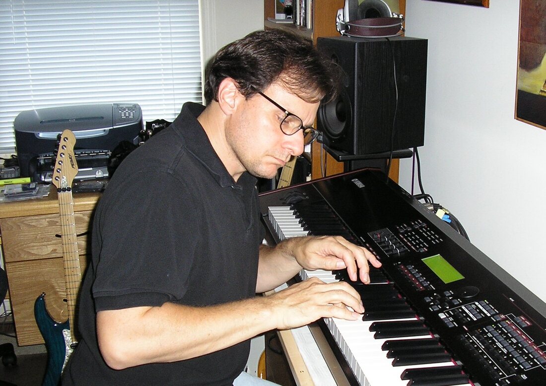 Tony Parker performs piano during the recording of 